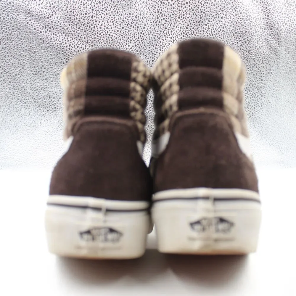Vans Filmore Hi Platform Women's Size 10 Plaid Mix High Top Sneakers Brown White